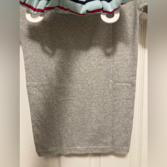 Crazy 8 New Heather Gray Short Sleeve Shirt & Light Blue Striped Shorts Pj Set - Picture 6 of 7